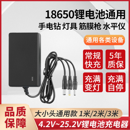 4.2V5V8.4V12V14.6V16.8V21V18650锂电池充电器头灯手电钻水平仪