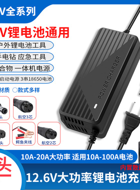 12.6V大功率锂电瓶充电器8A10A15A20A锂充电机三串聚合物锂电池组