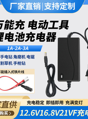 12V21V25V36V18V万能手电钻充电器电瓶电扳手电动工具锂电池通用A