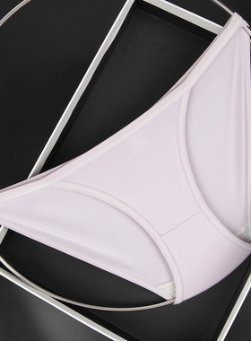 薰衣草淡紫少女纯棉舒适低腰性感高开叉细带女内裤贴身纯欲三角裤