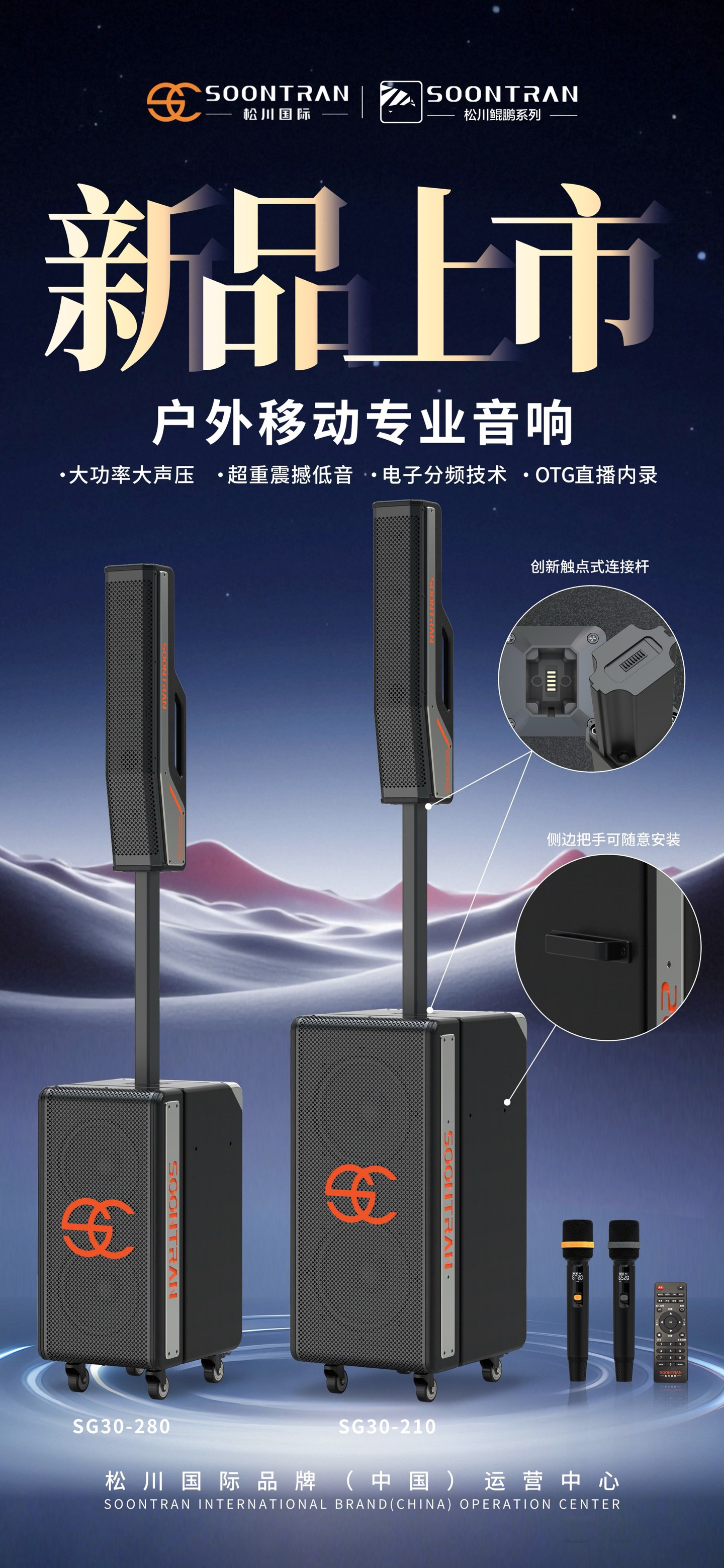 松川国际有源线阵演出专业K歌大功率重低音直播音响sg30-210双十