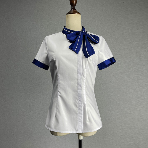 职业装白色短袖衬衫制服工作服