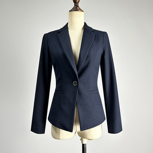 显瘦气质一粒扣职场西服 修身 品牌藏青色单排扣西装 女2025职业装