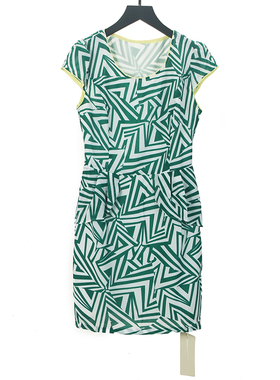 姐姐优品 专柜正品夏季新款法式条格显瘦收腰连衣裙女B53-522230