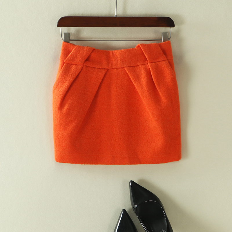 姐姐优品 秋装新款女装 名媛风手插口袋后拉链性感包臀半身裙短裙