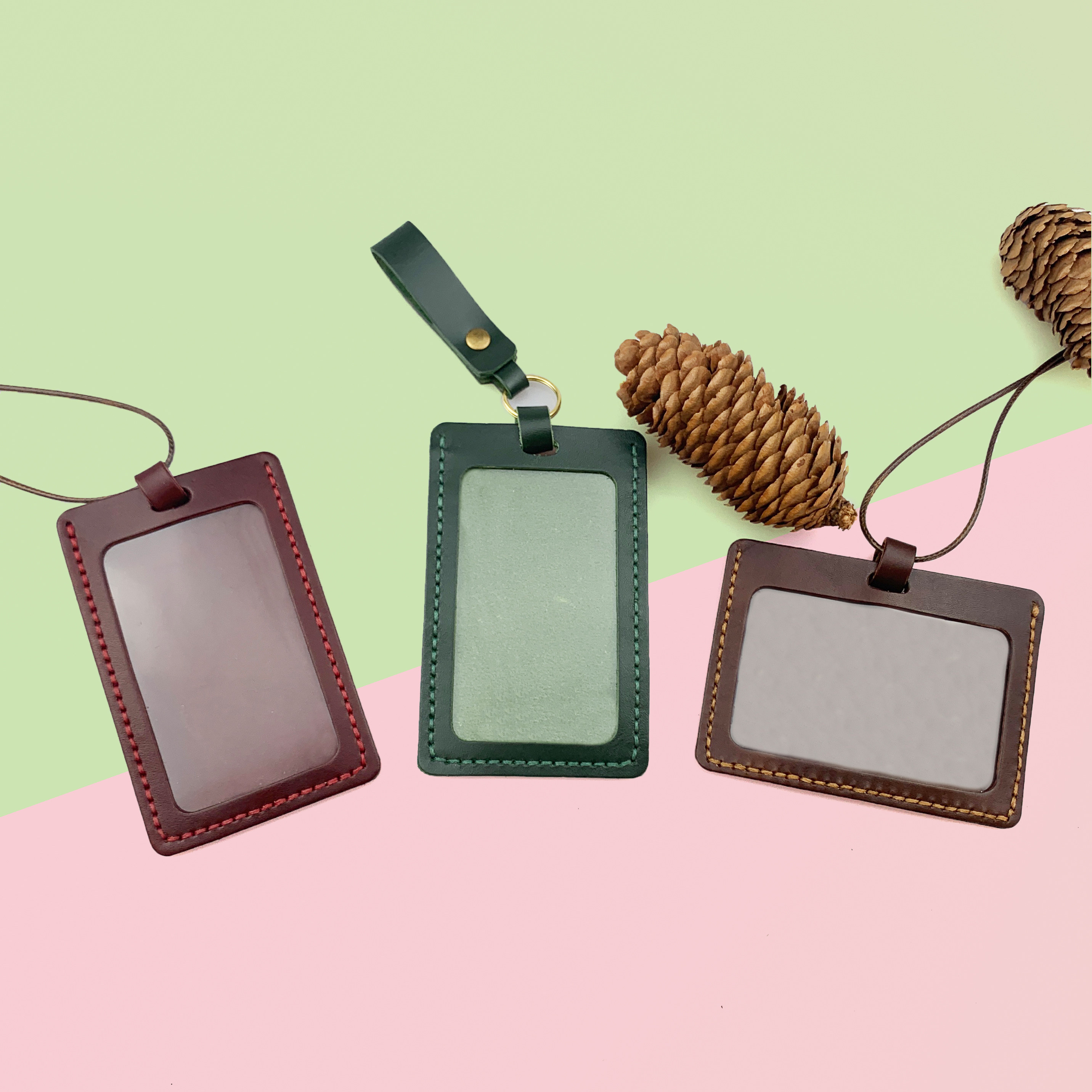 手工牛皮男女士卡套真皮证件夹超薄公交卡包学生胸卡挂绳皮套刻字|msdalam kategori Beg kulit/wanita/beg lelaki, set kad - dari Buy2taobao.com untuk memberikan perkhidmatan ejen Taobao profesional membeli