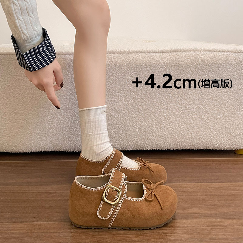 厚底内增高一脚蹬玛丽珍勃肯鞋子女配裙子2026春新款爆款浅口单鞋,女鞋,勃肯鞋/软木鞋,淘宝优惠券,粉丝福利购,淘宝优惠卷