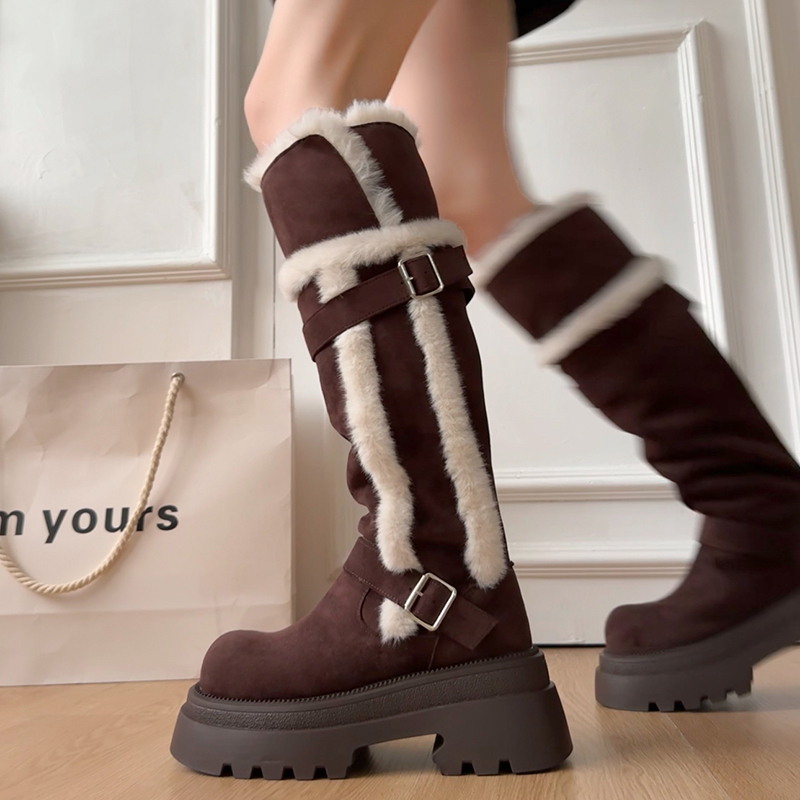 厚底加绒加厚保暖两穿雪地靴