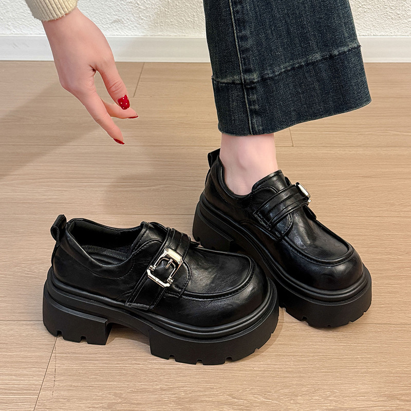 复古英伦风小皮鞋女2026春秋季新款厚底百搭圆头乐福鞋单鞋配裙子,女鞋,乐福鞋（豆豆鞋）,淘宝优惠券,粉丝福利购,淘宝优惠卷