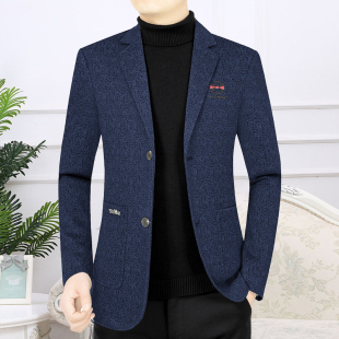 高级感西装 商务风男士 春秋新款 单西中年爸爸装 上衣服 西服外套修身