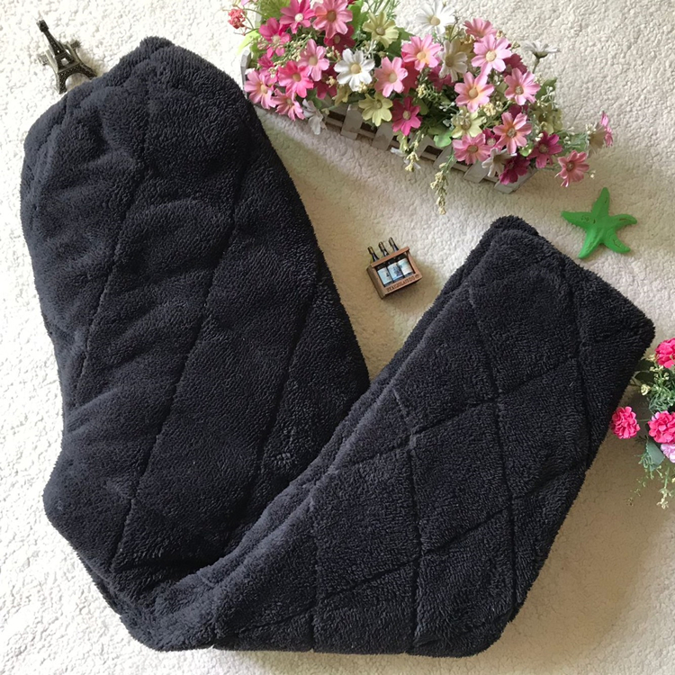 秋冬季男女士休闲家居裤珊瑚绒三层夹棉加厚睡裤女法兰绒长裤保暖