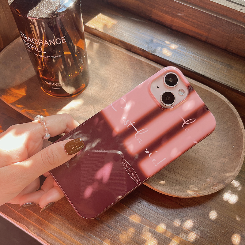 青桃苹果14promax复古光影手机壳