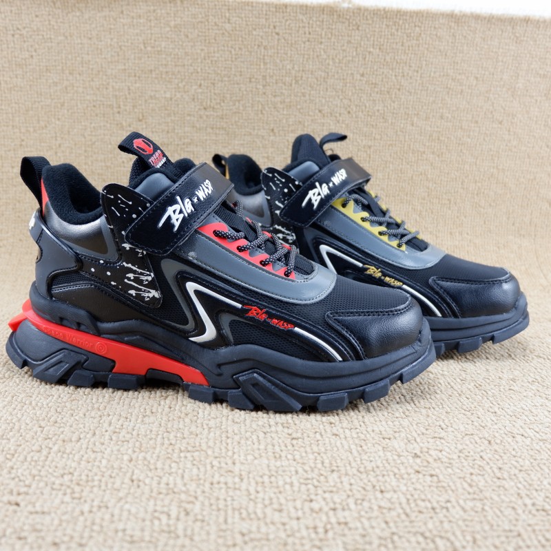 冬季品牌男大童鞋加毛保暖大棉鞋38-42码男孩防滑耐磨防水运动鞋