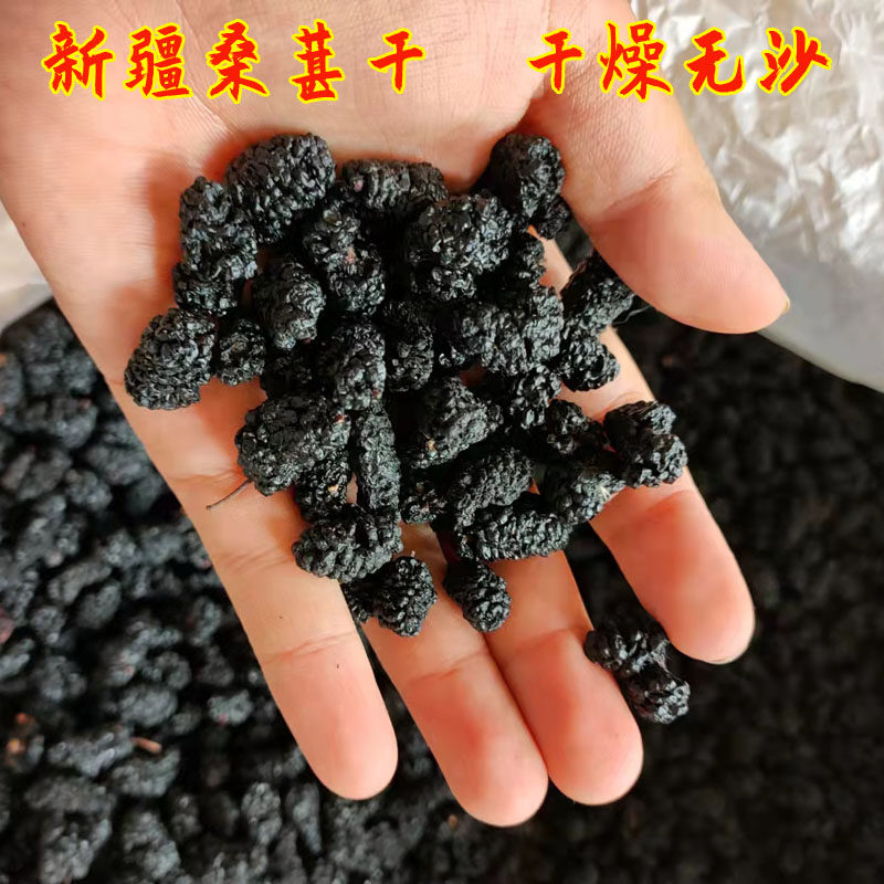 2025年新货番桑葚干无沙特级黑桑椹果干无水洗500g 满2斤包邮