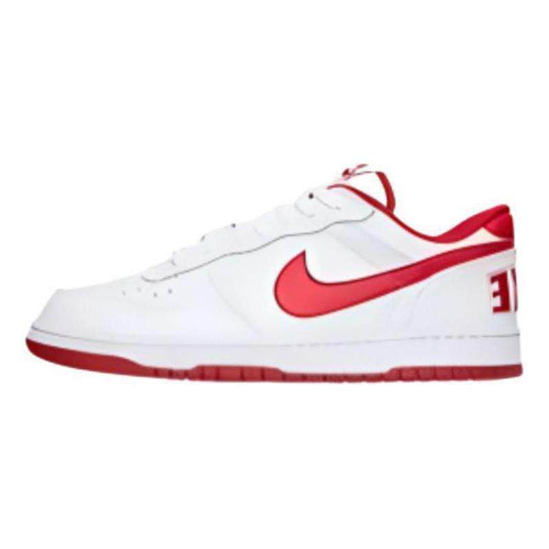 Nike Big NIKE LOW 休闲 耐磨透气 低帮 板鞋 男款 白红