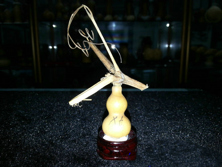 天一阁文玩精品2014鹤首龙头本长铁包金2.9cm小手捻葫芦x6