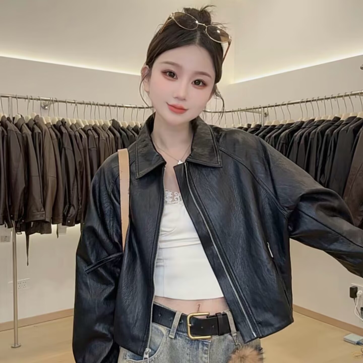 秋季新款高级感小个子显瘦夹克