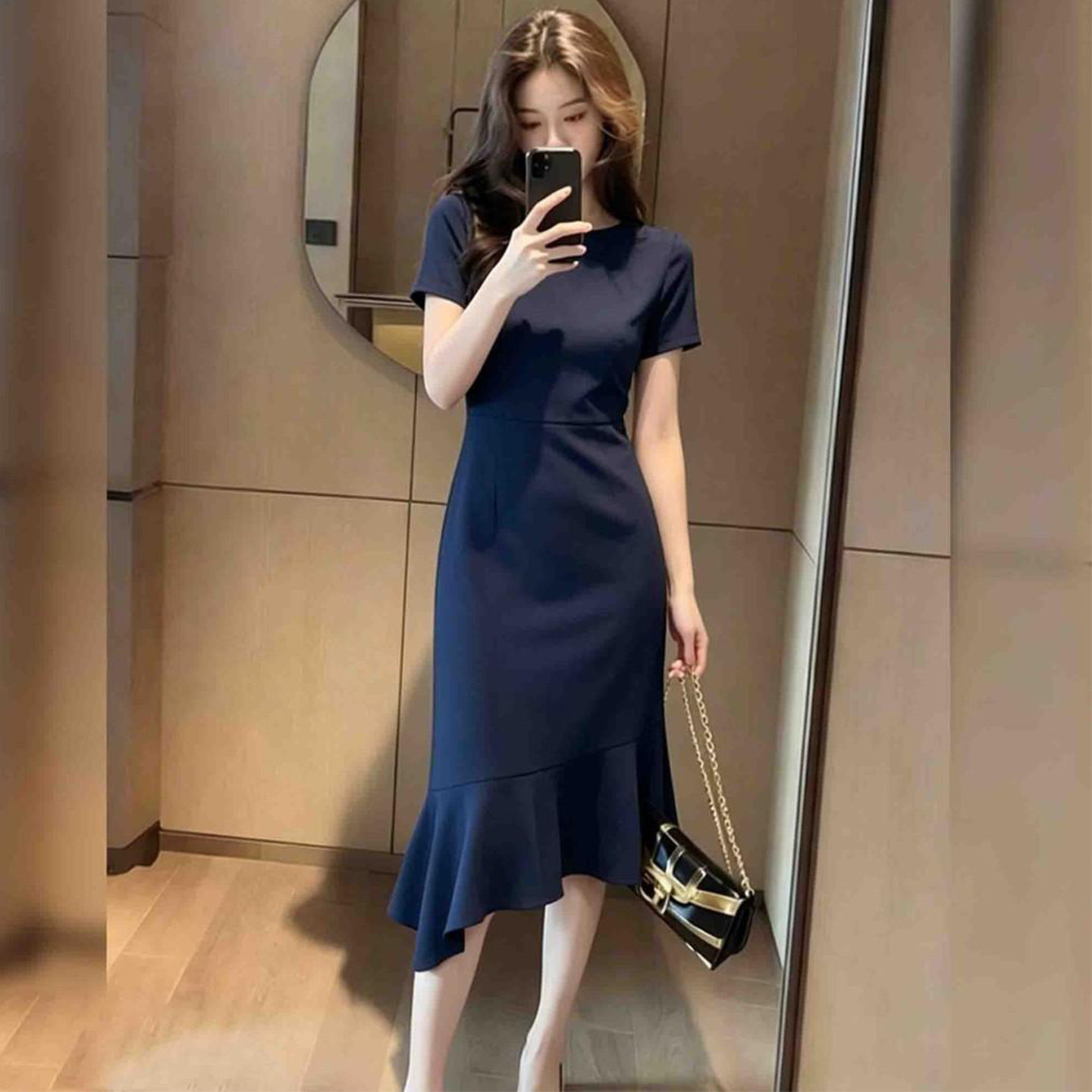 巨好看鱼尾连衣裙子女装2026新款