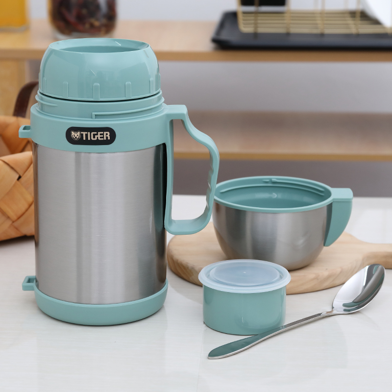 Tiger虎牌焖烧杯壶不锈钢真空保温杯焖烧汤罐提锅带手柄MCW-P09C