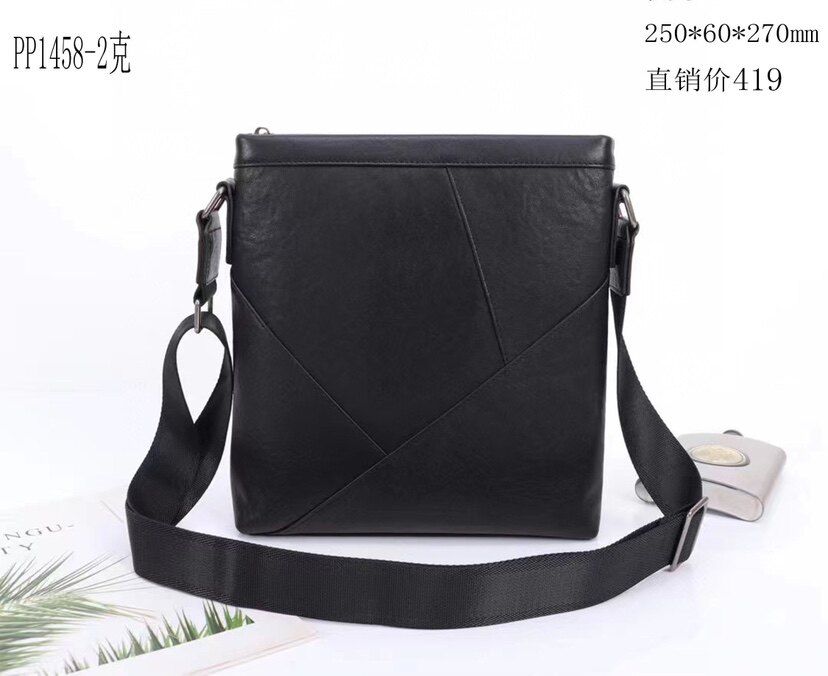 埃索新款商场正品，男式头层牛皮单肩斜挎公文包，具体尺寸见详情