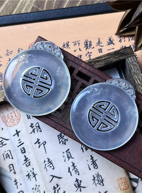 天然岫玉万福金安牌吊坠保真