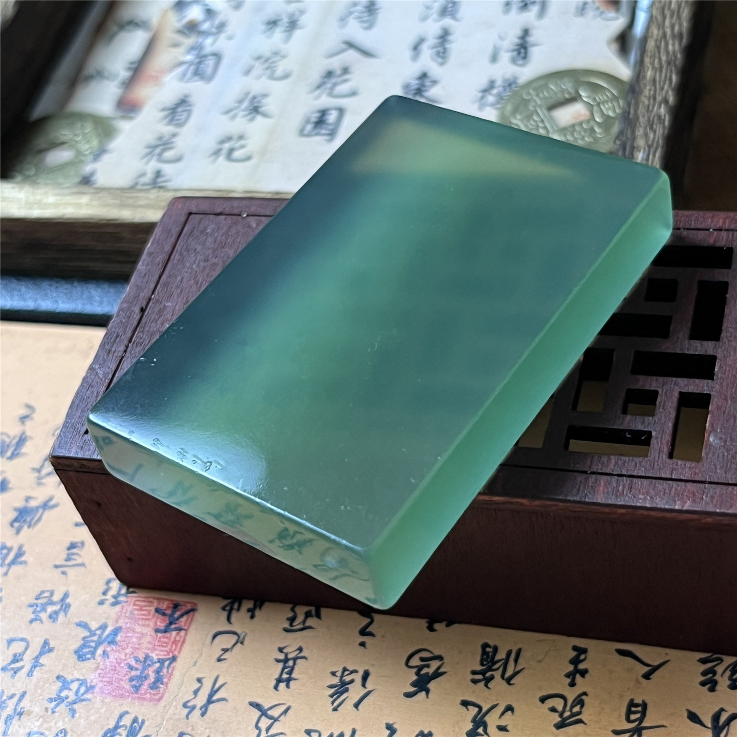 天然岫玉平安无事牌吊坠180料直切收藏级别高货男女款厚装实物拍1