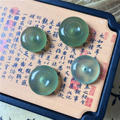 天然岫玉晴水绿平安扣吊坠保真仿古一物一图精致好货男女款 礼物玉