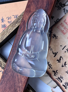 岫玉素衣观音吊坠天然保真简约风观音菩萨挂件实物拍摄男女本命年