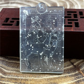 天然岫玉方牌小鹿吊坠雪花棉福禄双全冰种玉石挂件冰透意境男女款