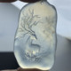 天然岫玉梅花鹿吊坠一鹿有你保真冰种雪花棉随型玉坠意境新年礼物