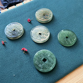 天然岫玉山鬼花钱吊坠保真双面雕刻看实物图选货一物一图国潮好货