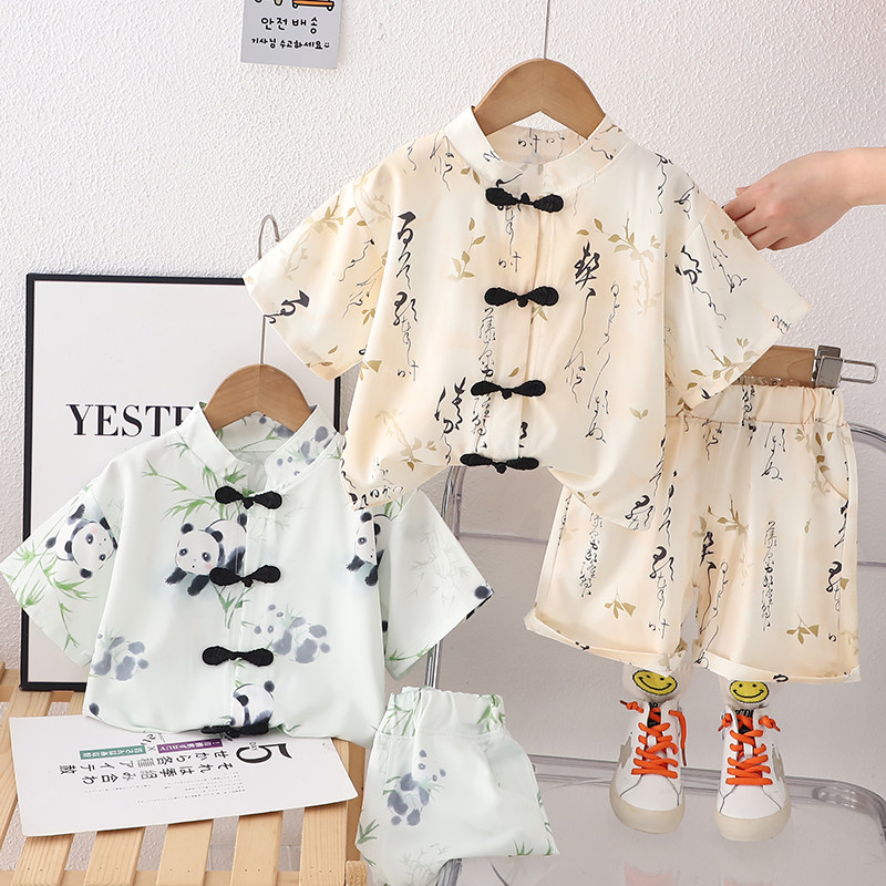 男童夏装套装2025新款儿童中国风唐装夏季两件套宝宝新中式古风潮,童装/婴儿装/亲子装,唐装,淘宝优惠券,粉丝福利购,淘宝优惠卷