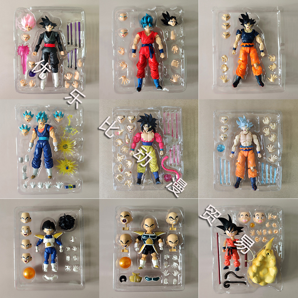 shf可动复活悟空自在意 超级赛亚人特兰克斯比达 克林 孙悟饭