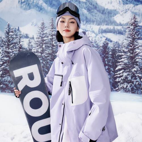DrySnow 滑雪服防水防风保暖加厚滑雪男女专业紫色【特价不退】