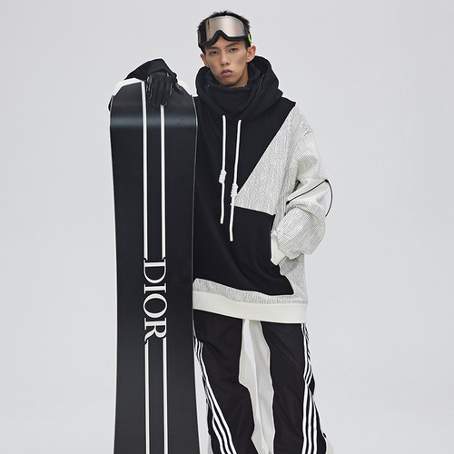 雪怪条纹卫衣雪怪滑雪服