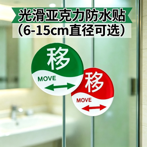 圆形移字门牌玻璃门贴箭头指示牌