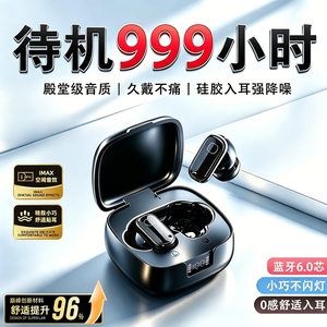 蓝牙耳机2026新款无线降噪入耳式隐藏上班摸鱼专用超长续航大电量