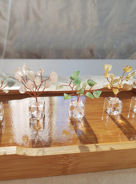 纯手工迷你微观日系车饰水晶树