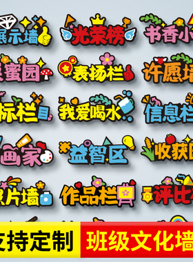 幼儿园小学环创班级文化墙贴教室布置装饰不织布毛毡公告栏荣誉榜