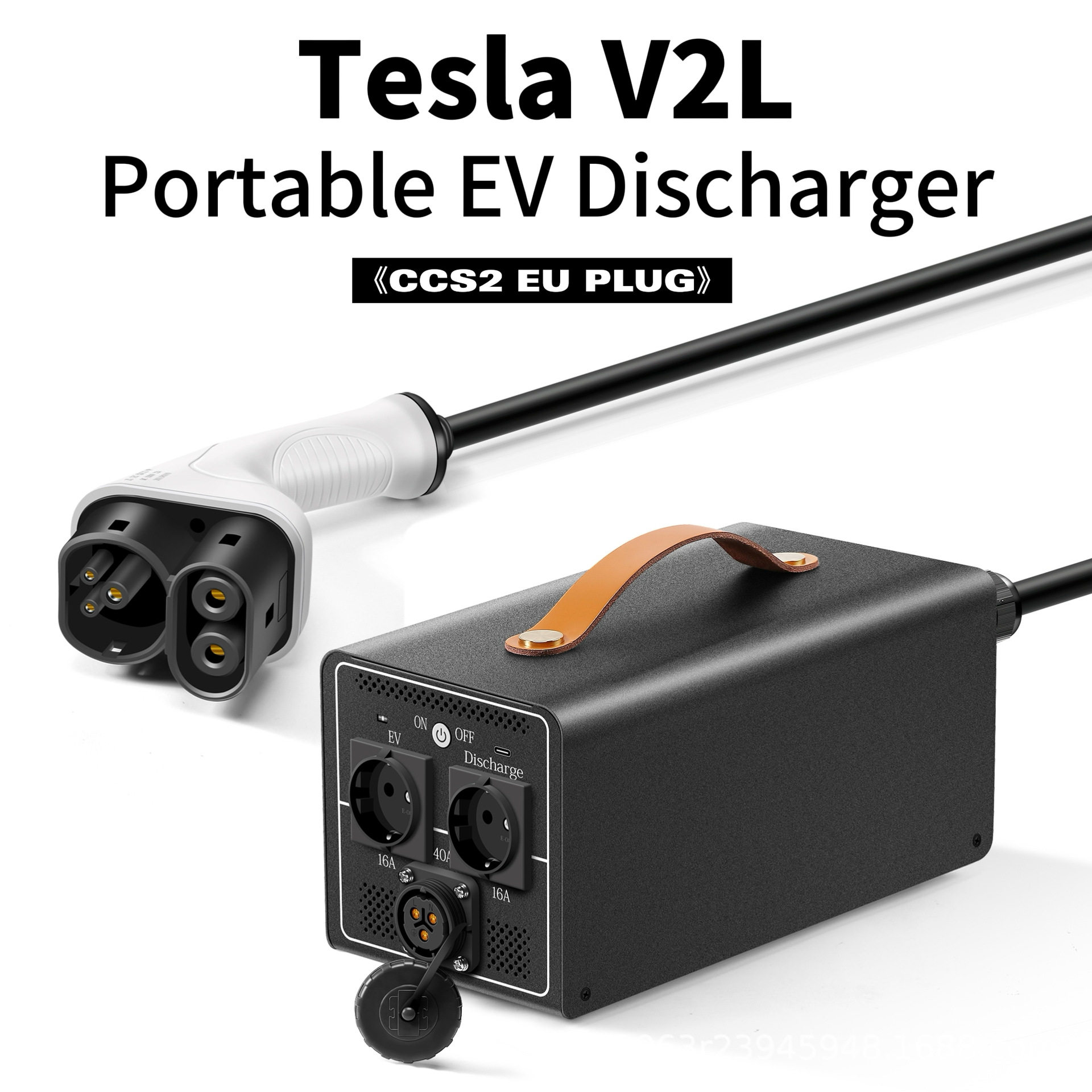 欧标特斯拉新能源电车专用外放电枪台湾CCS2 EU PLUG/120V/4KW
