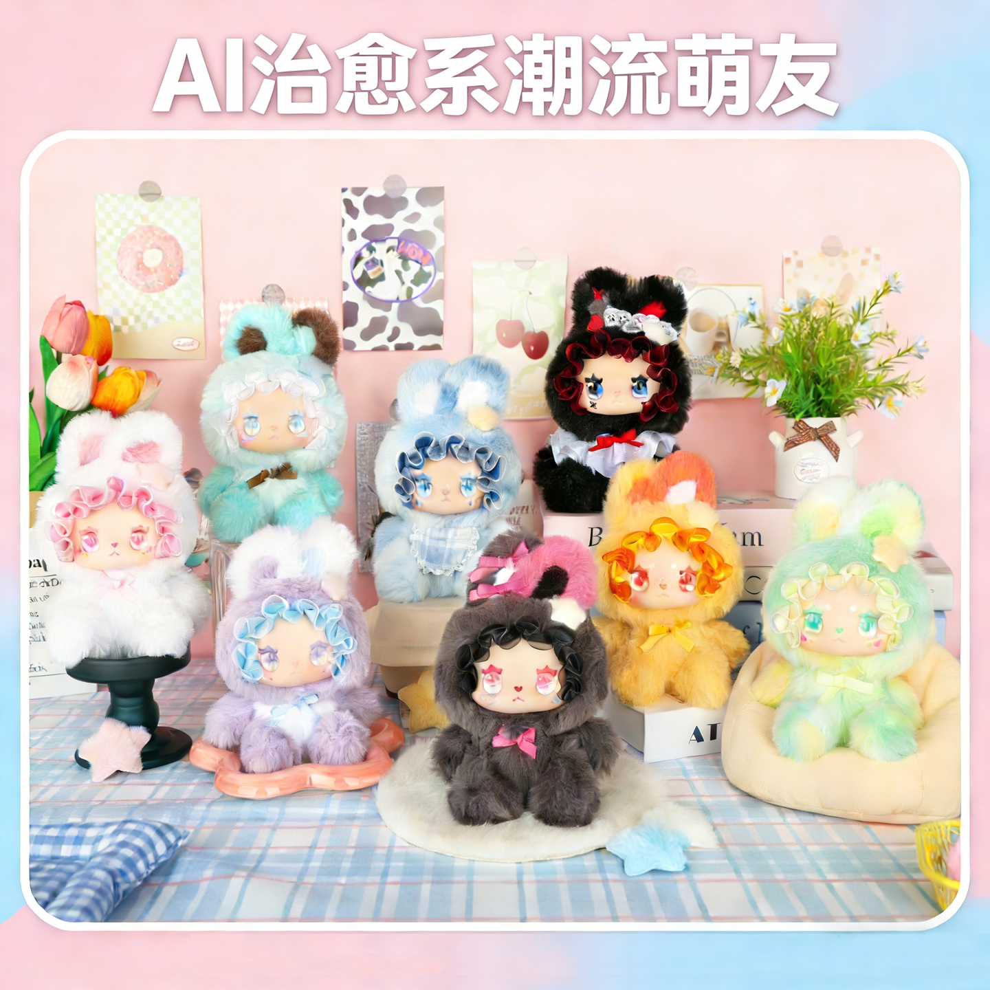 AI智能机器人EMMA潮玩盲盒女孩毛绒宠物玩偶豆包对话陪伴娃娃玩具,模玩/动漫/周边/娃圈三坑/桌游,潮玩盲盒,淘宝优惠券,粉丝福利购,淘宝优惠卷