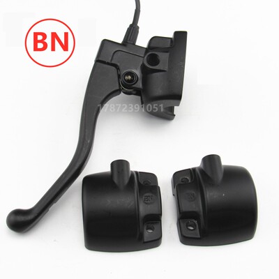 新大洲国威钟爱比德文电动车组合开关后盖后壳镜座左右碟刹鼓刹BN