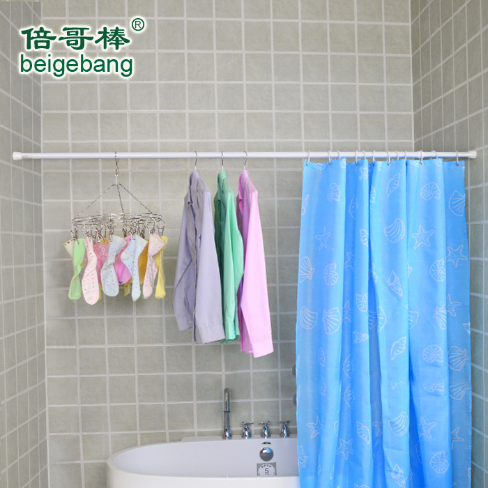 免打孔安装可伸缩简易浴帘杆