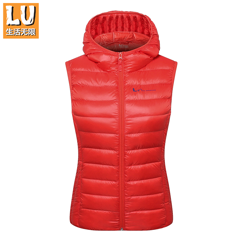正品lu生活轻薄羽绒服女户外背心
