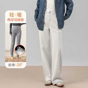 加厚轻薄抗寒保暖白鸭绒内胆保暖 两穿女冬季 忆霏内穿羽绒裤 休闲裤