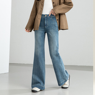 复古弹力女士喇叭裤 忆霏微喇牛仔裤 高腰马蹄裤 2026年新款 子 女春季