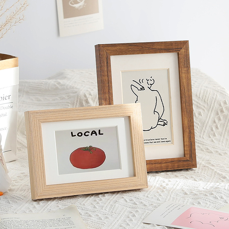 密斯雅居ins风实木摆台相框