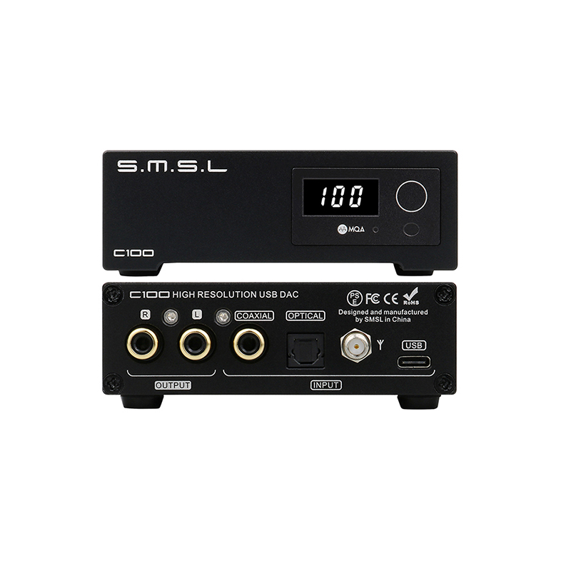 SMSL双木三林C100音频解码器AK4493S DAC MQA DSD 32BIT/768KHZ 影音电器 解码器 原图主图