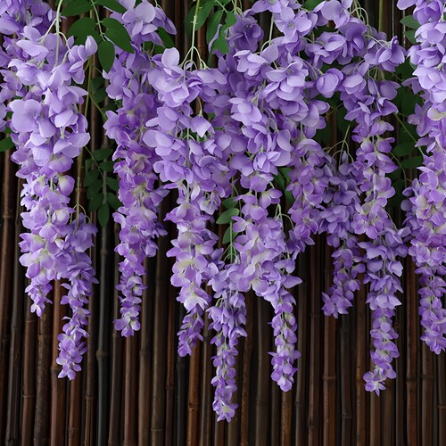 仿真紫藤花客厅垂吊花藤拍照装饰
