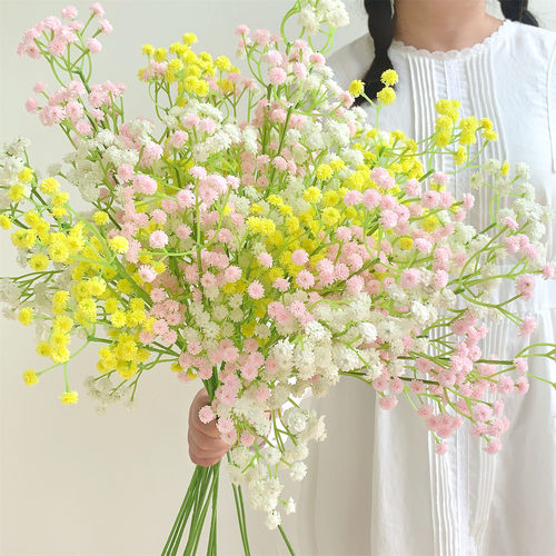 彩虹满天星仿真花假花家居摆设